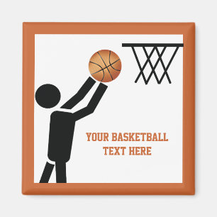 Basketball player with ball custom magnet
