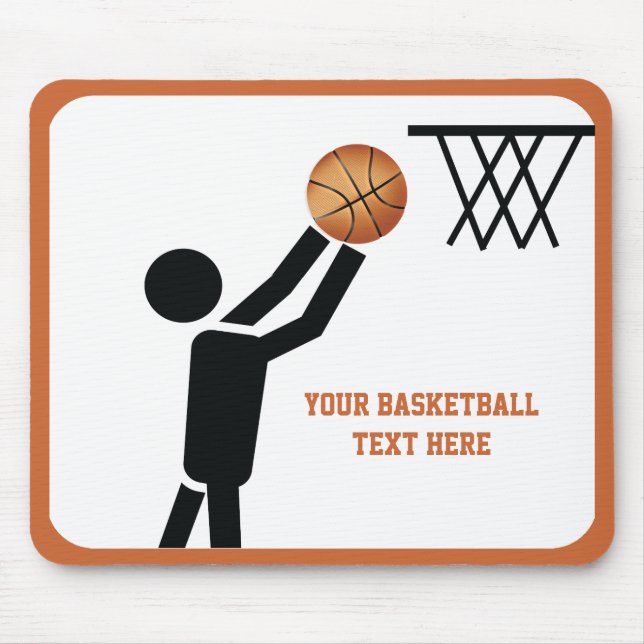 Basketball player with ball custom mouse mat (Front)