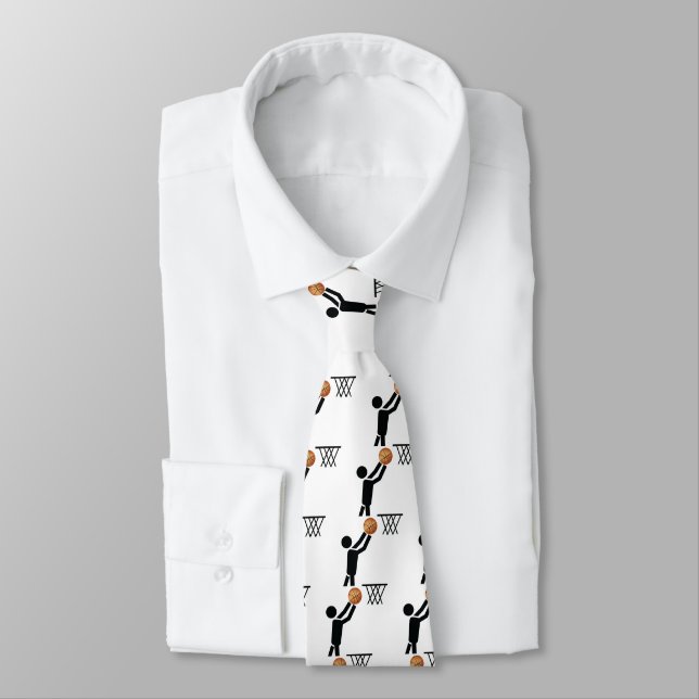 Basketball player with ball custom tie (Tied)