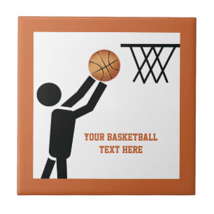 Basketball player with ball custom tile