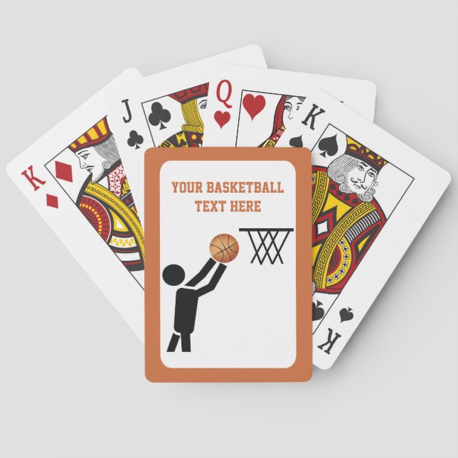 Basketball player with ball playing cards (Back)