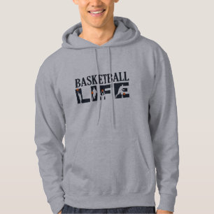 Basketball players driblling hoodie
