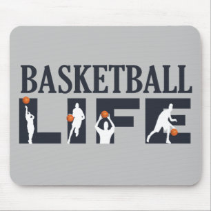 Basketball players driblling mouse mat
