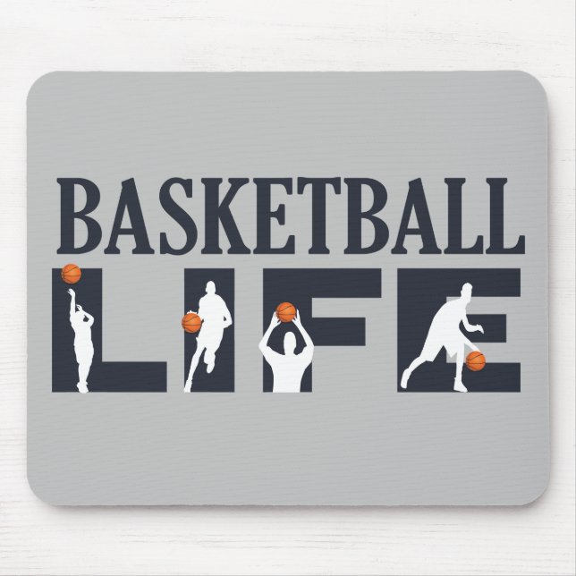 Basketball players driblling mouse mat (Front)