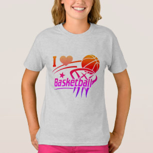 Basketball Players, I Love basketball, color T-Shirt
