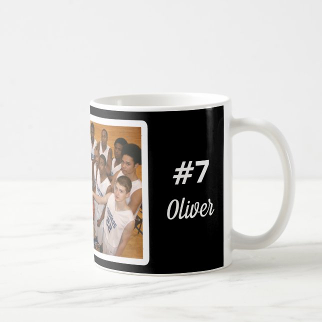 Basketball Player's Personalised Photo Gift  Coffee Mug (Right)