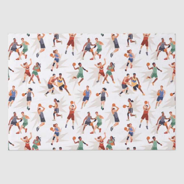 Basketball Players Tissue Paper (Front)