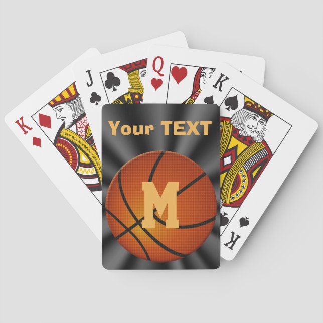 Basketball Playing Cards, Fun Basketball Gifts Playing Cards (Back)