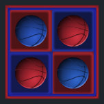 Basketball Pop Art Poster<br><div class="desc">Basketball Pop Art Print in royal blue and red. Size it up or down from the smallest up to colossal size. High resolution graphics.</div>