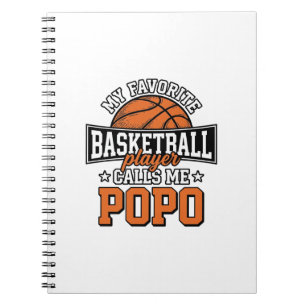 Basketball Popo Funny Vintage Sports Design_1 Notebook