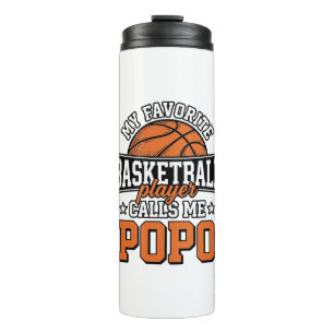 Basketball Popo Funny Vintage Sports Design_1 Thermal Tumbler