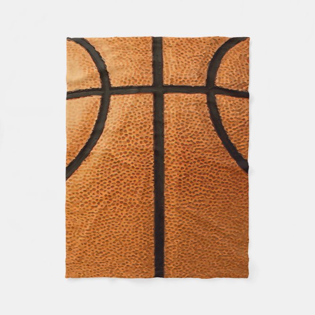Basketball Print Pattern Background Fleece Blanket (Front)