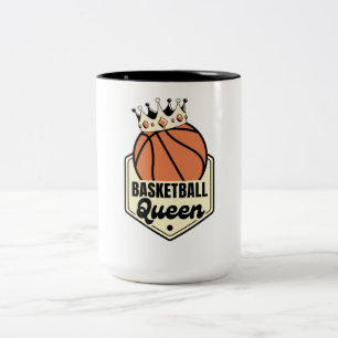 Basketball Queen – Crown Sportwear for Court Two-Tone Coffee Mug