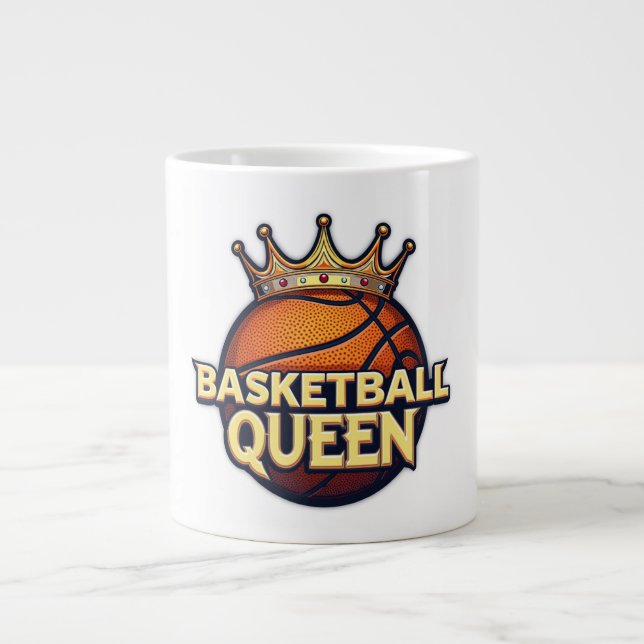 Basketball Queen Large Coffee Mug (Front)