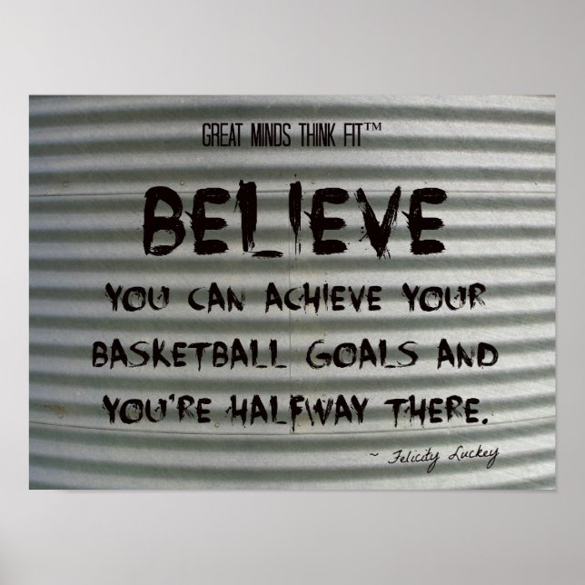 Basketball Quote Graffiti on Corrugated Iron 015 Poster (Front)