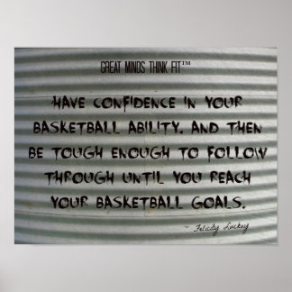 Basketball Quote Graffiti on Corrugated Iron 017 Poster