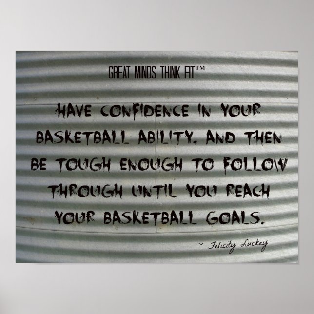 Basketball Quote Graffiti on Corrugated Iron 017 Poster (Front)