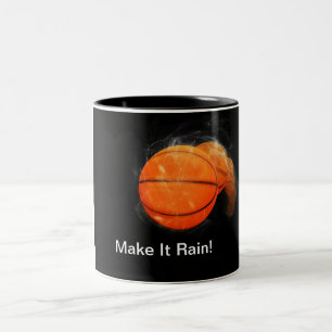 Basketball Rain Customisable Two-Tone Coffee Mug