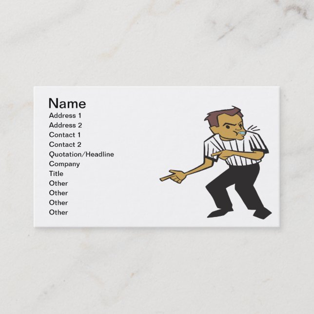 Basketball Referee Business Card (Front)