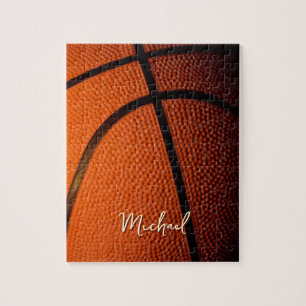 Basketball Replace Own Name Customisable Jigsaw Puzzle
