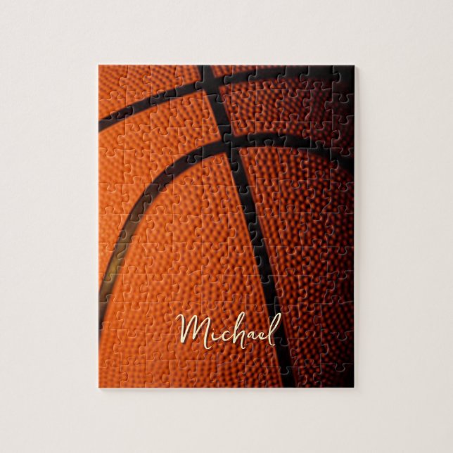 Basketball Replace Own Name Customisable  Jigsaw Puzzle (Vertical)
