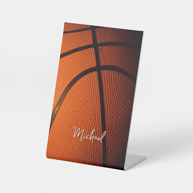 Basketball Replace Own Name Customisable  Pedestal Sign (Front)