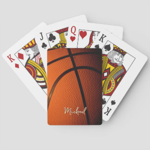 Basketball Replace Own Name Customisable Playing Cards