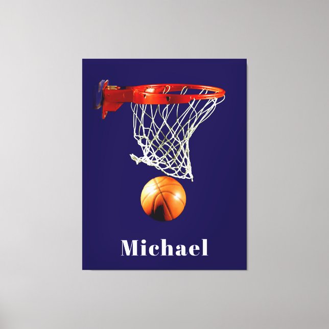 Basketball Replace with Your Name Canvas Print (Front)