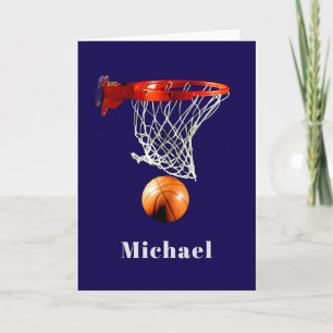 Basketball Replace with Your Name Holiday Card
