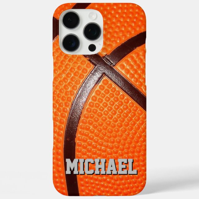 Basketball Replace with Your Name Text Case-Mate iPhone Case (Back)