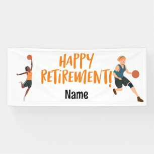 Basketball Retirement for player Party Banner
