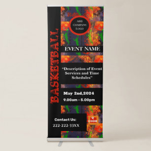 BASKETBALL  RETRACTABLE BANNER