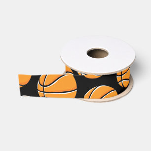 Basketball Ribbon Sports Team Fan Club Gift Wrap Grosgrain Ribbon