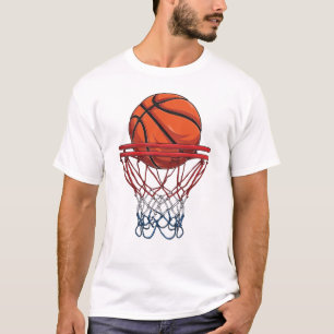 Basketball Rim And Net Swish Vector Art T-Shirt