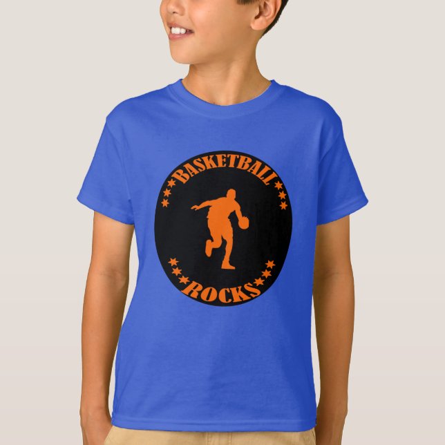 BASKETBALL ROCKS!  T-Shirt (Front)
