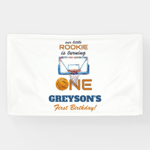 Basketball Rookie Of The Year First Birthday Banner