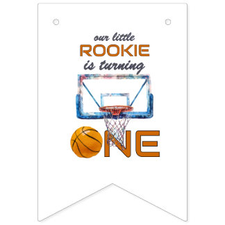 Basketball Rookie Of The Year First Birthday Bunting