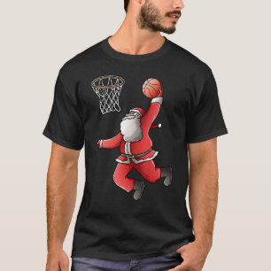 Basketball Santa Christmas Dunk Cool Sport X Mas P T-Shirt