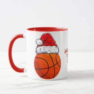 Basketball Santa Hat Christmas  Christmas party Mug