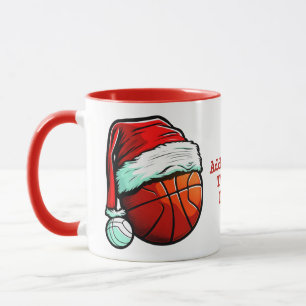 Basketball Santa Hat Christmas Christmas party Mug