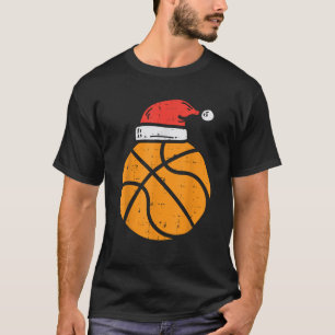 Basketball Santa Hat Christmas Xmas Sports Player  T-Shirt