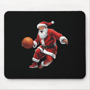 Basketball Santa Slam Dunk Ugly Christmas Mouse Mat