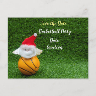 Basketball Save the Date Basketball Christmas Invitation Postcard