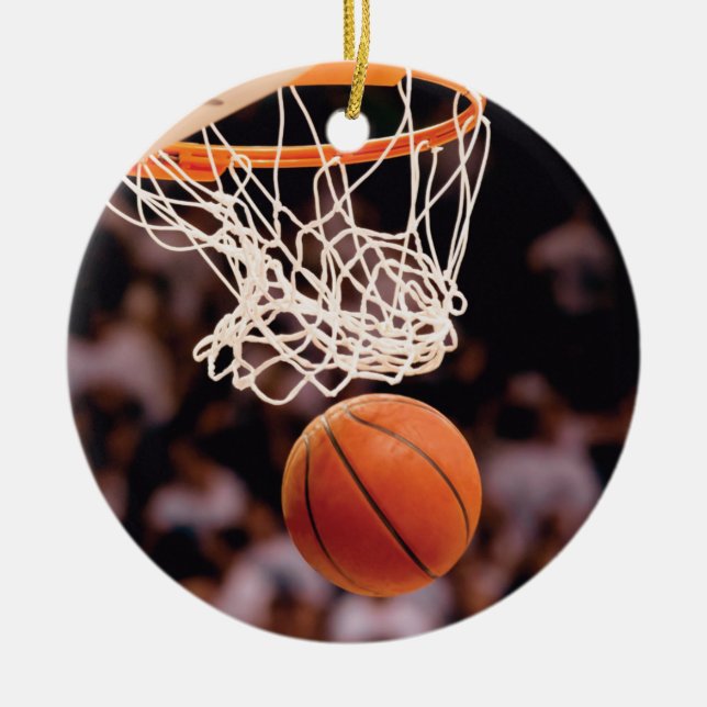 Basketball Scoring Ceramic Tree Decoration (Front)
