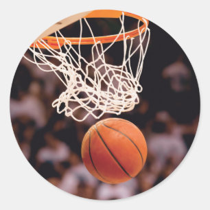 Basketball Scoring Classic Round Sticker