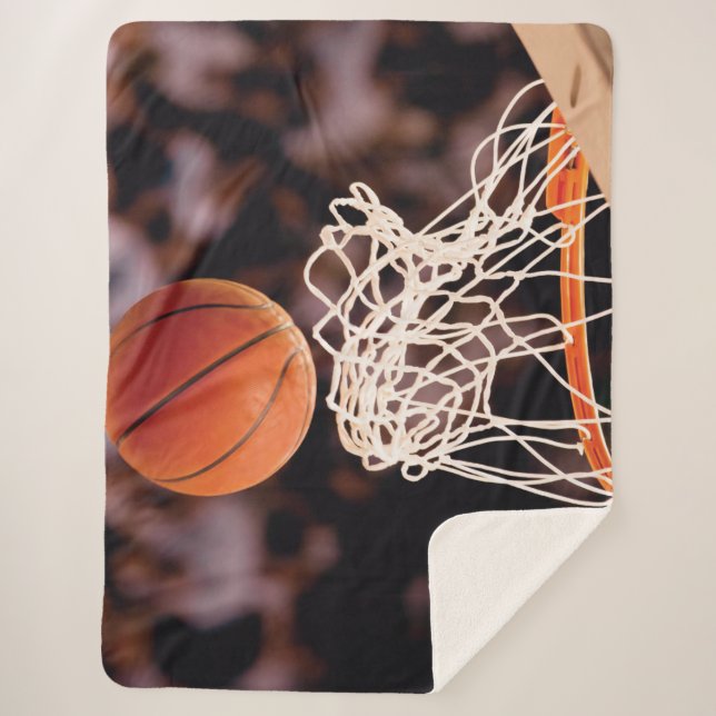 Basketball Scoring Sherpa Blanket (Front)