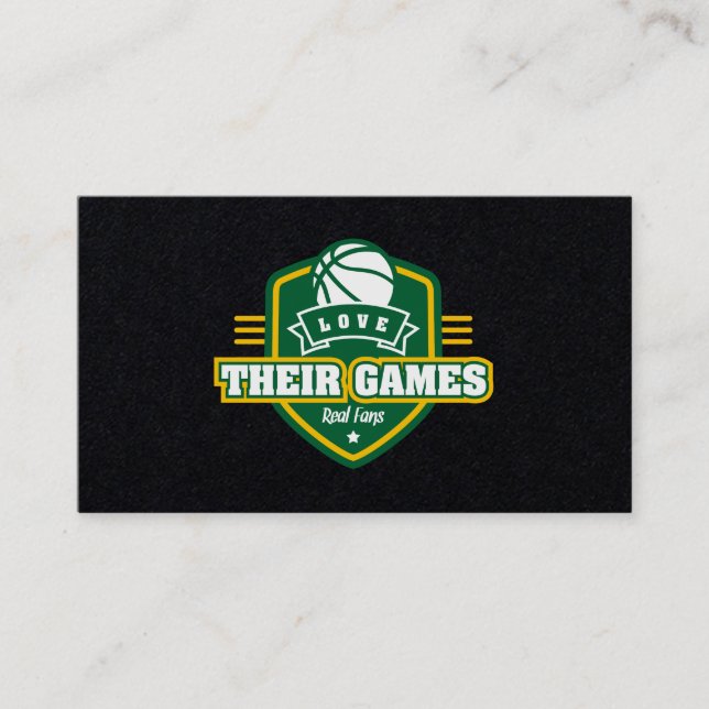 Basketball Seattle Supersonics Jersey Colour Business Card (Front)