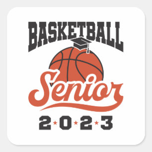 Basketball Senior 2023 Square Sticker