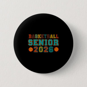 Basketball Senior 2026 Graduation Artwork 6 Cm Round Badge