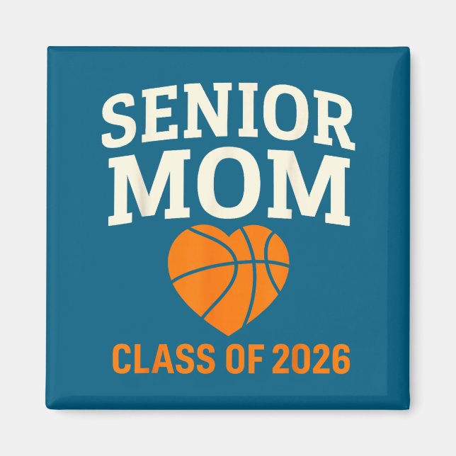 Basketball Senior Mom Class Artwork Magnet (Front)